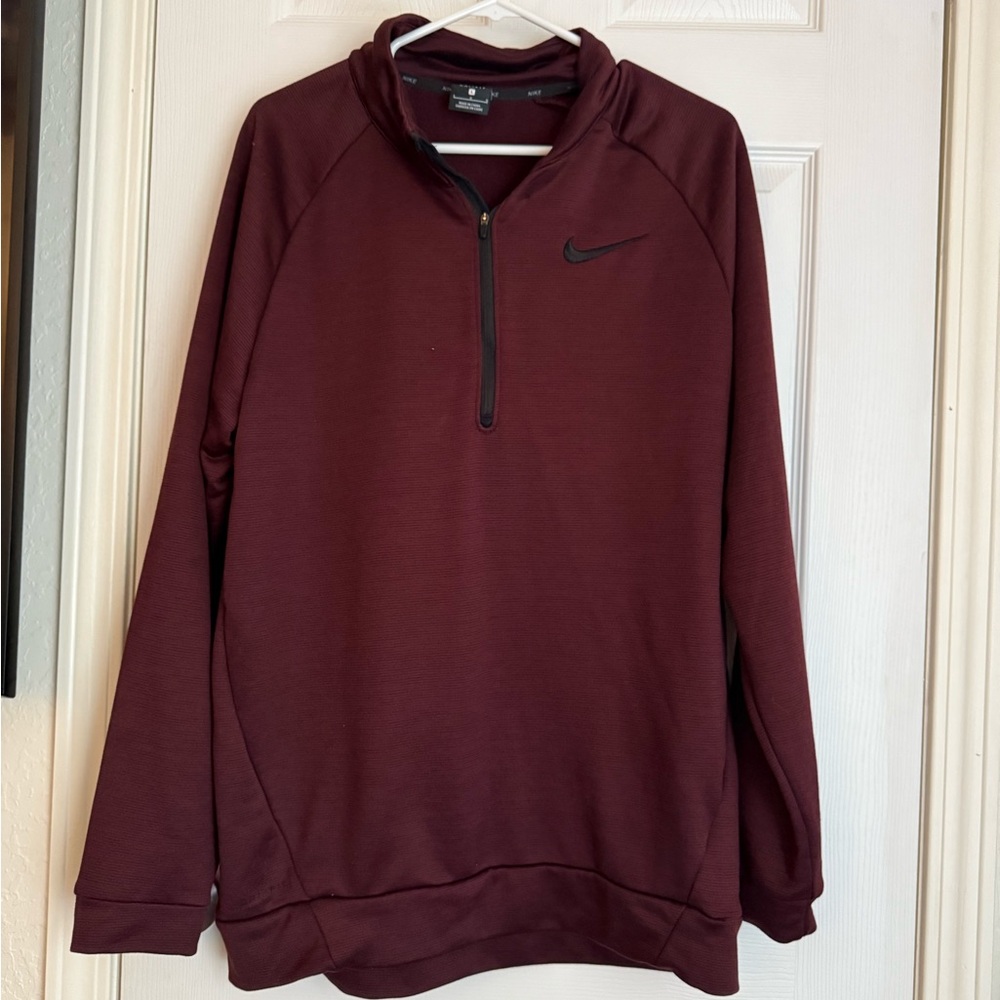 Nike Burgundy Half-Zip Sweatshirt